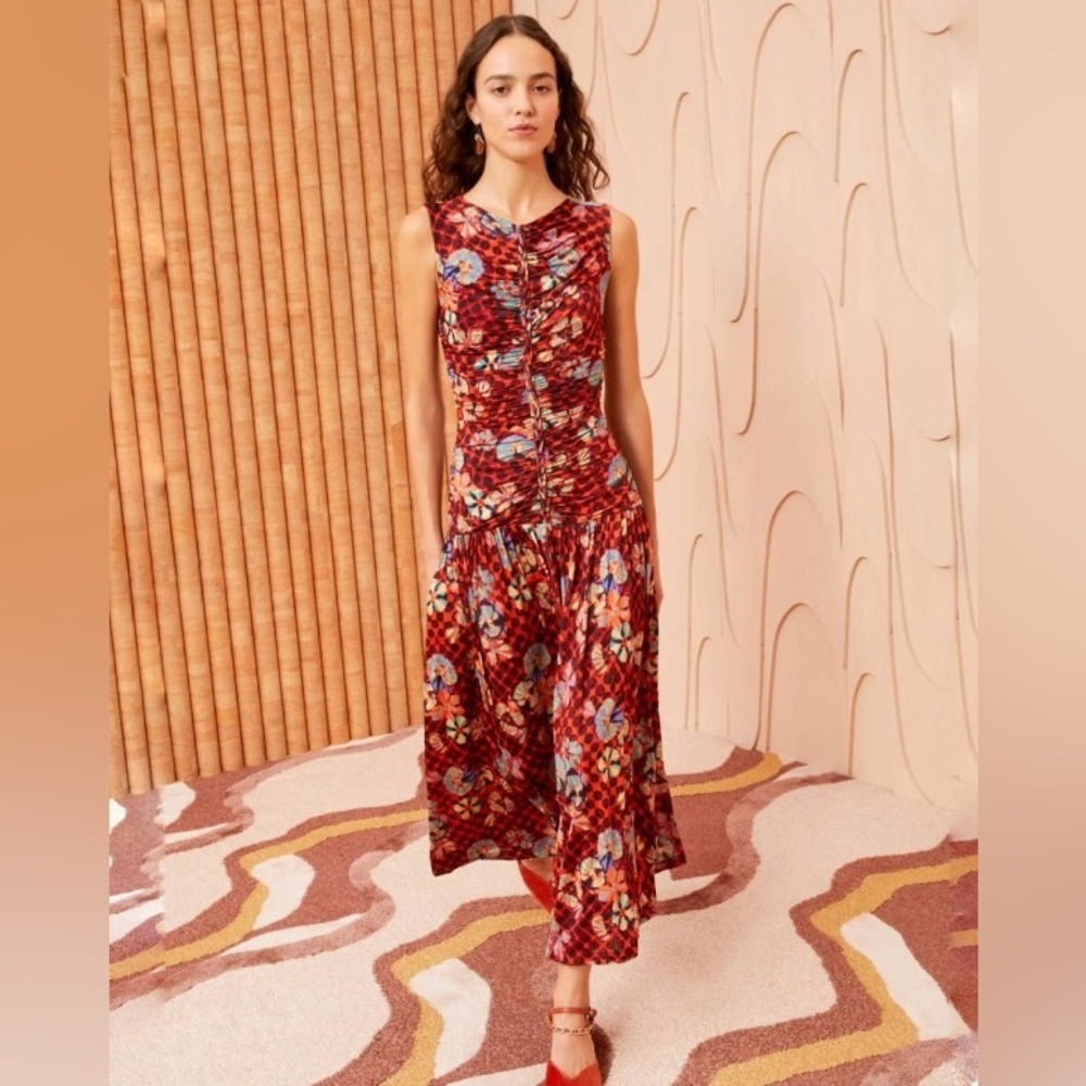 Ulla Johnson Red Floral Dress